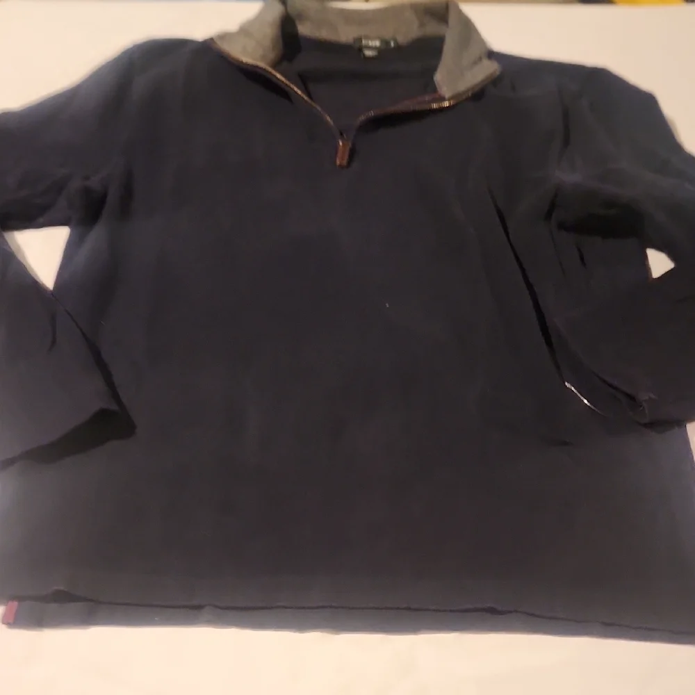 J. Crew Navy and Gray Pullover